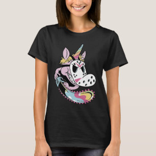 Einhorn Halloween Beängstigender Serienmörder Kost T-Shirt