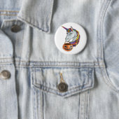 Einhorn Halloween Button (Beispiel)