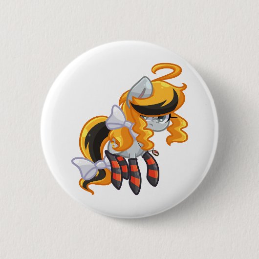 Einhorn Halloween Button (Vorderseite)