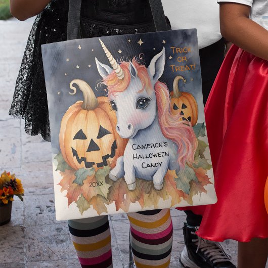 Einhorn Halloween Candy Trick oder Treat Tasche