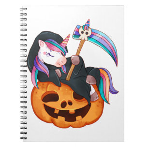 Einhorn Halloween Sicherheitskostüm Tochter Kürbis Notizblock