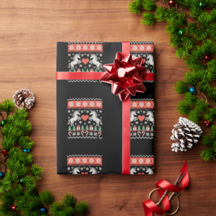 Einhorn hässlicher Weihnachtspullover Xmas Ferienz Geschenkpapier