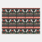 Einhorn hässlicher Weihnachtspullover Xmas Ferienz Geschenkpapier Set (Vorderseite)