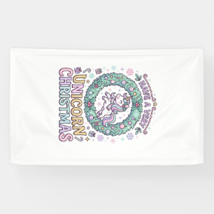 Einhorn hat ein sehr Einhorn-Weihnachten Fett Typo Banner