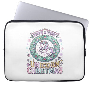 Einhorn hat ein sehr Einhorn-Weihnachten Fett Typo Laptopschutzhülle