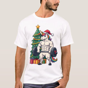 Einhorn hebt Weihnachten Gewichtheben Deadlift G T-Shirt