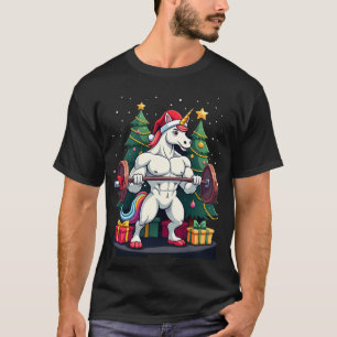 Einhorn hebt Weihnachts-Gewichtheben Deadlift G T-Shirt