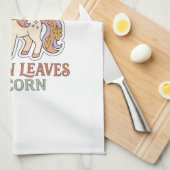 Einhorn Herbstblätter Einhorn Grafikdesign Merch Geschirrtuch (Viertel Falte)