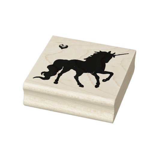 Einhorn & Herz Gummistempel (Stempel)
