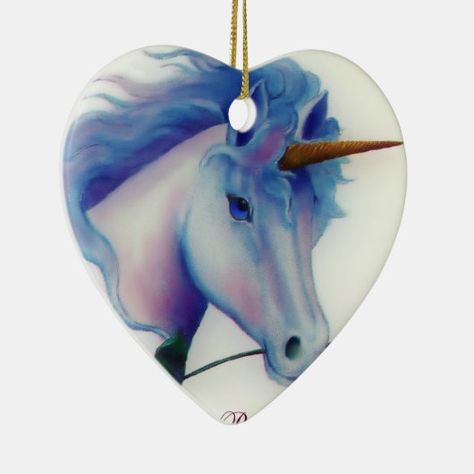 Einhorn-Herz Keramikornament (Rechts)