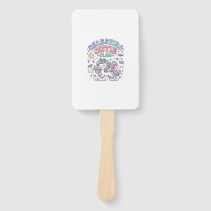 Einhorn Himmels-Cutie-Club Retro-Stil Produkt G Fächer