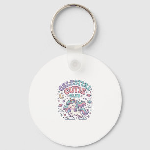 Einhorn Himmels-Cutie-Club Retro-Stil Produkt G Schlüsselanhänger
