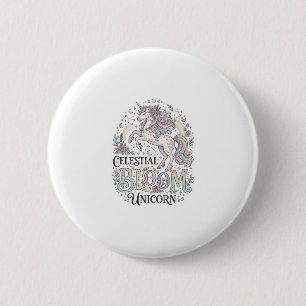 Einhorn Himmelsblüte Einhorn Premium Vektor Typ Button
