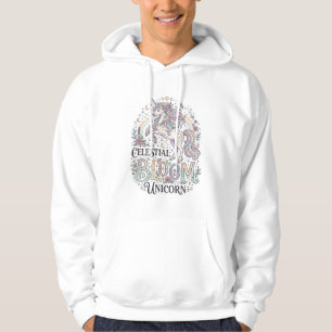 Einhorn Himmelsblüte Einhorn Premium Vektor Typ Hoodie