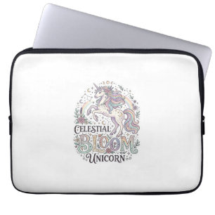 Einhorn Himmelsblüte Einhorn Premium Vektor Typ Laptopschutzhülle