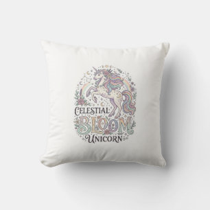 Einhorn Himmelsblüte Einhorn Premium Vektor Typogr Kissen