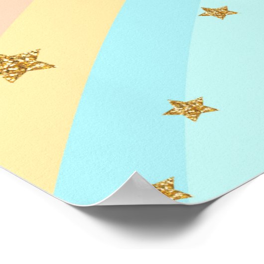 Einhorn-Hintergrund Poster (Ecke)