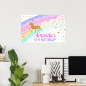 Einhorn-Hintergrund Poster (Heimbüro)