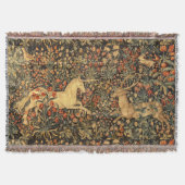 Einhorn & Hirsch Mittelalterlicher Teppich Decke (Vorderseite)
