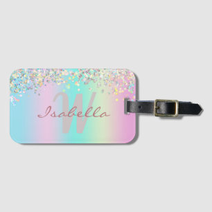 Einhorn Holografischer Glitter Gepäckanhänger