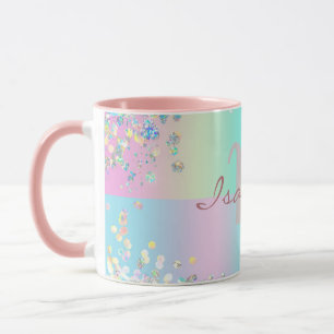 Einhorn Holografischer Glitter Tasse