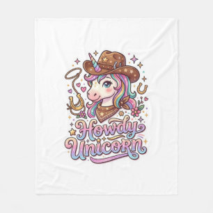 Einhorn Howdy Einhorn Geschenkidee Aufkleber und S Fleecedecke
