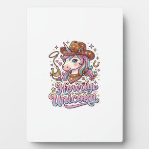 Einhorn Howdy Einhorn Geschenkidee Aufkleber und S Fotoplatte