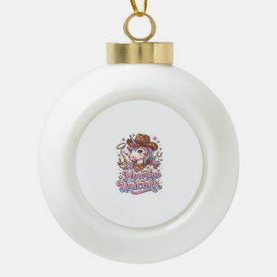 Einhorn Howdy Einhorn Geschenkidee Aufkleber und S Keramik Kugel-Ornament