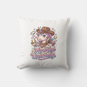 Einhorn Howdy Einhorn Geschenkidee Aufkleber und S Kissen