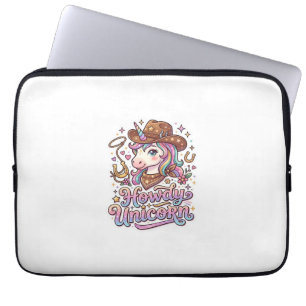 Einhorn Howdy Einhorn Geschenkidee Aufkleber und S Laptopschutzhülle