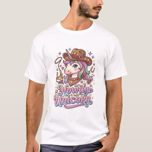 Einhorn Howdy Einhorn Geschenkidee Aufkleber und T T-Shirt