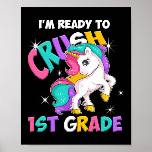 Einhorn Ich bin bereit, die Mädchen der 1. Klasse  Poster