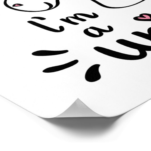 Einhorn | Ich bin ein Einhorn Poster (Ecke)