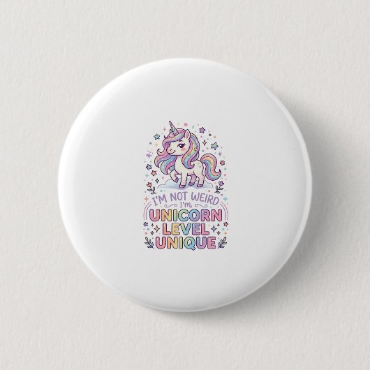 Einhorn Ich bin nicht seltsam, ich bin Einhorn-Lev Button (Vorderseite)