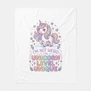 Einhorn Ich bin nicht seltsam, ich bin Einhorn-Lev Fleecedecke