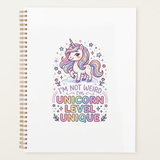 Einhorn Ich bin nicht seltsam, ich bin Einhorn-Lev Planer (Vorderseite)