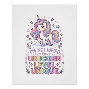 Einhorn Ich bin nicht seltsam, ich bin Einhorn-Lev Poster