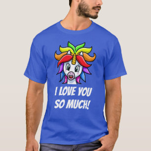 Einhorn ich Liebe Sie so viel lustig T-Shirt