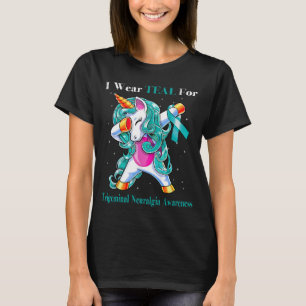 Einhorn Ich trage Türkis für Trigeminusneuralgie T-Shirt