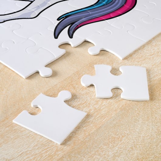 Einhorn im Ballett mit Rock Puzzle (Seite)