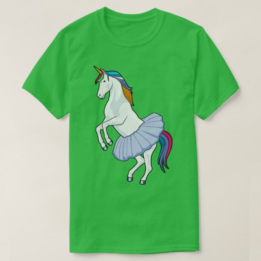 Einhorn im Ballett mit Rock T-Shirt (Design vorne)