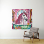 Einhorn im Bathtub-Band Wandteppich (Beispiel)