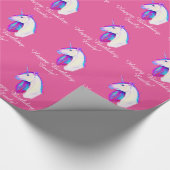 Einhorn im Farbnamen kundengerecht Geschenkpapier (Ecke)