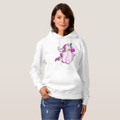 Einhorn im Fliegen Hoodie (Vorne ganz)