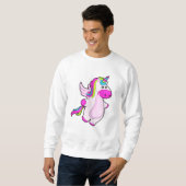 Einhorn im Fliegen Sweatshirt (Vorne ganz)