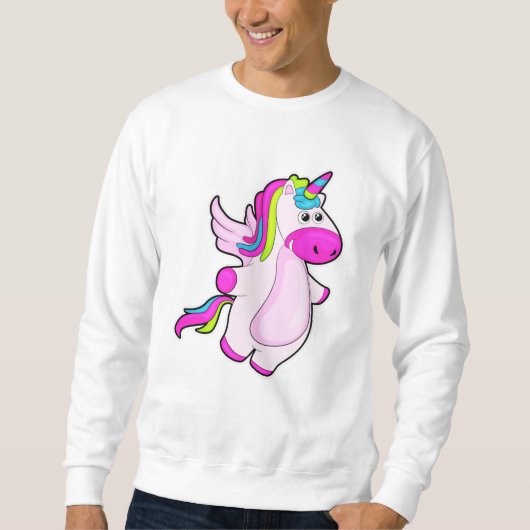 Einhorn im Fliegen Sweatshirt (Vorderseite)