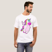 Einhorn im Fliegen T-Shirt (Vorne ganz)