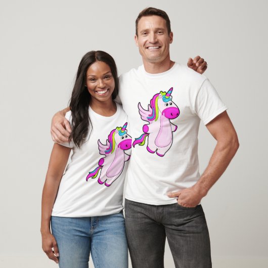 Einhorn im Fliegen T-Shirt (Unisex)
