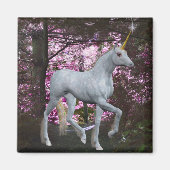 Einhorn im Forest Fantasy Magnet (Vorne)