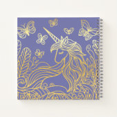 Einhorn im Garten Notizblock (Rückseite)